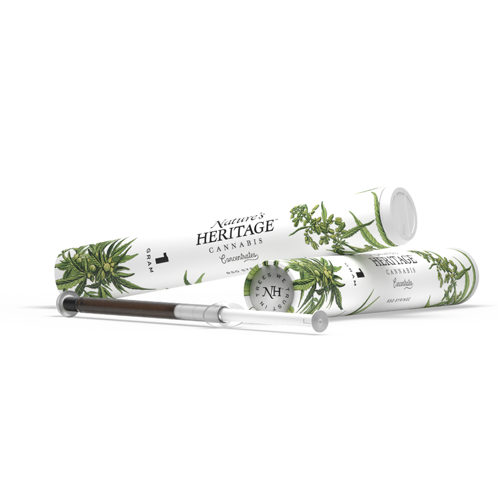 Photograph of product: Nature's Heritage Buckner RSO Syringe
