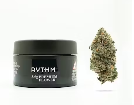 Photograph of product: AGL Rythm OMG Whole Flower 27.06% (H) 3.5g - 00802