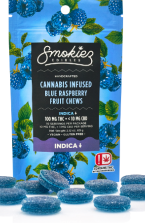 Photograph of product: Blue Raspberry Fruit Chews 250mg
