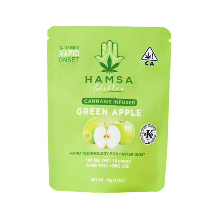 Photograph of product: HAMSA | Green Apple Gummies | 10pk/100mg