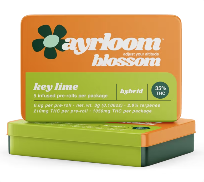 Photograph of product: Ayrloom | Key Lime | Pre-Roll 5pk | Hybrid
