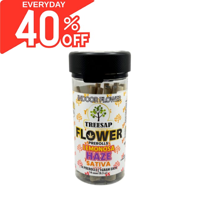 Photograph of product: Treesap - 14PK Prerolls (SAT) - Lemonosa Haze - 