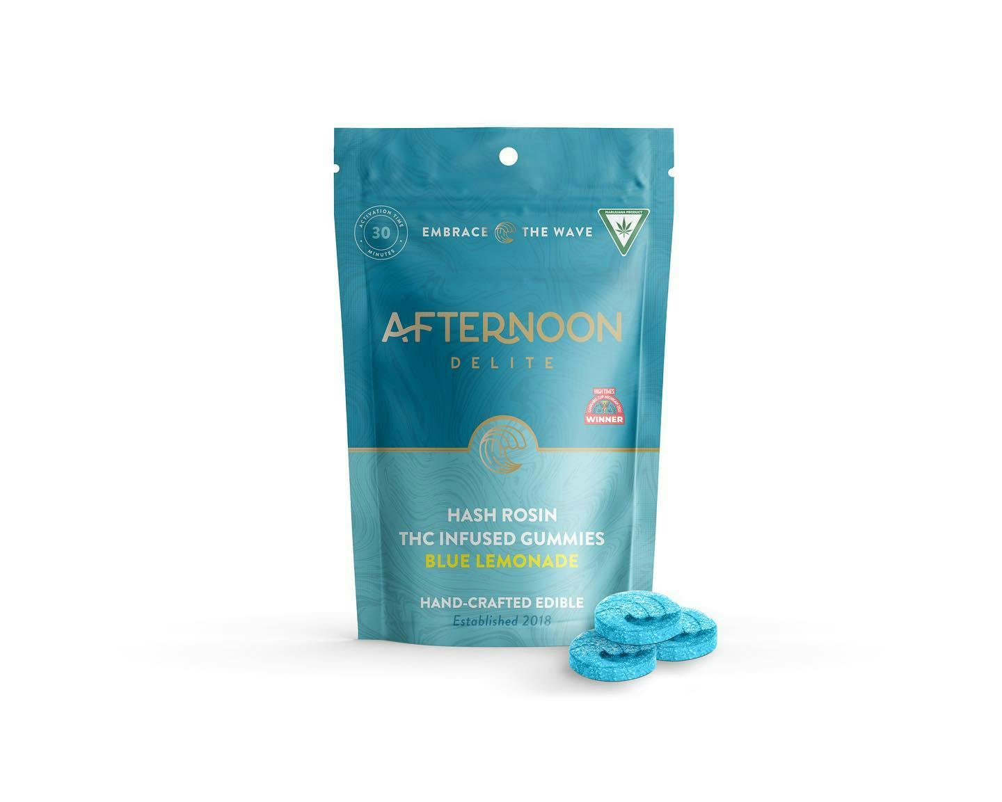 Photograph of product: Afternoon Delight: Blue Lemonade au chocolat Rosin Crunch 200MG Gummies