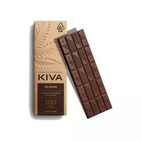 Photograph of product: Kiva | Chocolate | Dark | 100mg