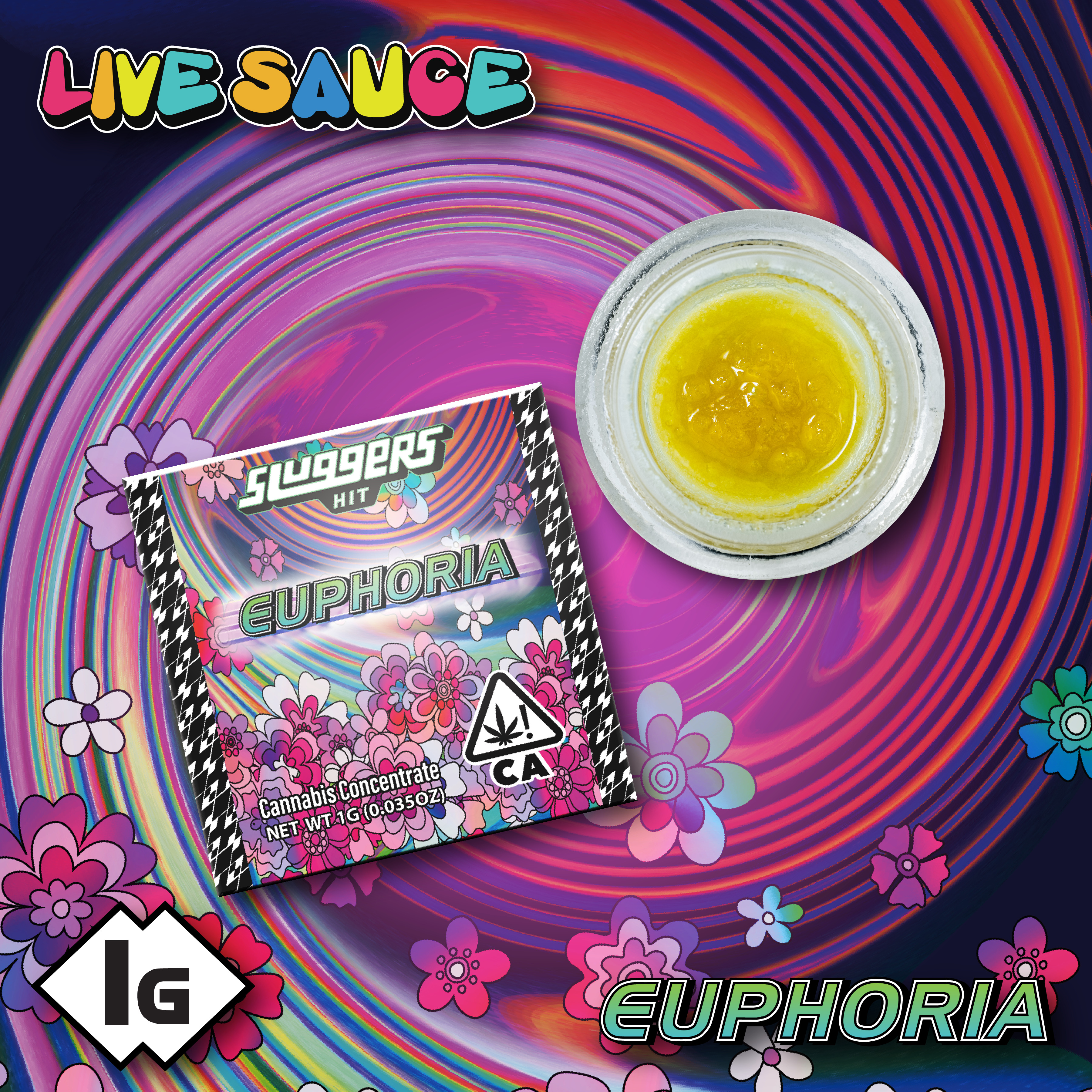 Photograph of product: Sluggers - Euphoria 1g Sauce Oui'd