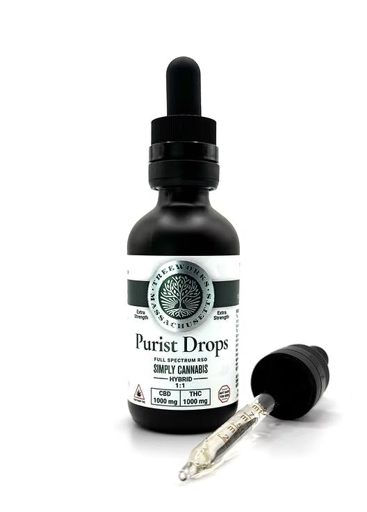 Photograph of product: PURIST DROPS | 1:1 CBD:TH-oui