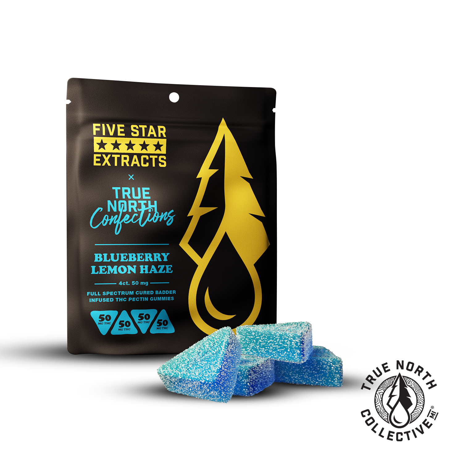 Photograph of product: Blueberry Lemon Haze Full Spectrum Cured Badder Gummies - 200mg
