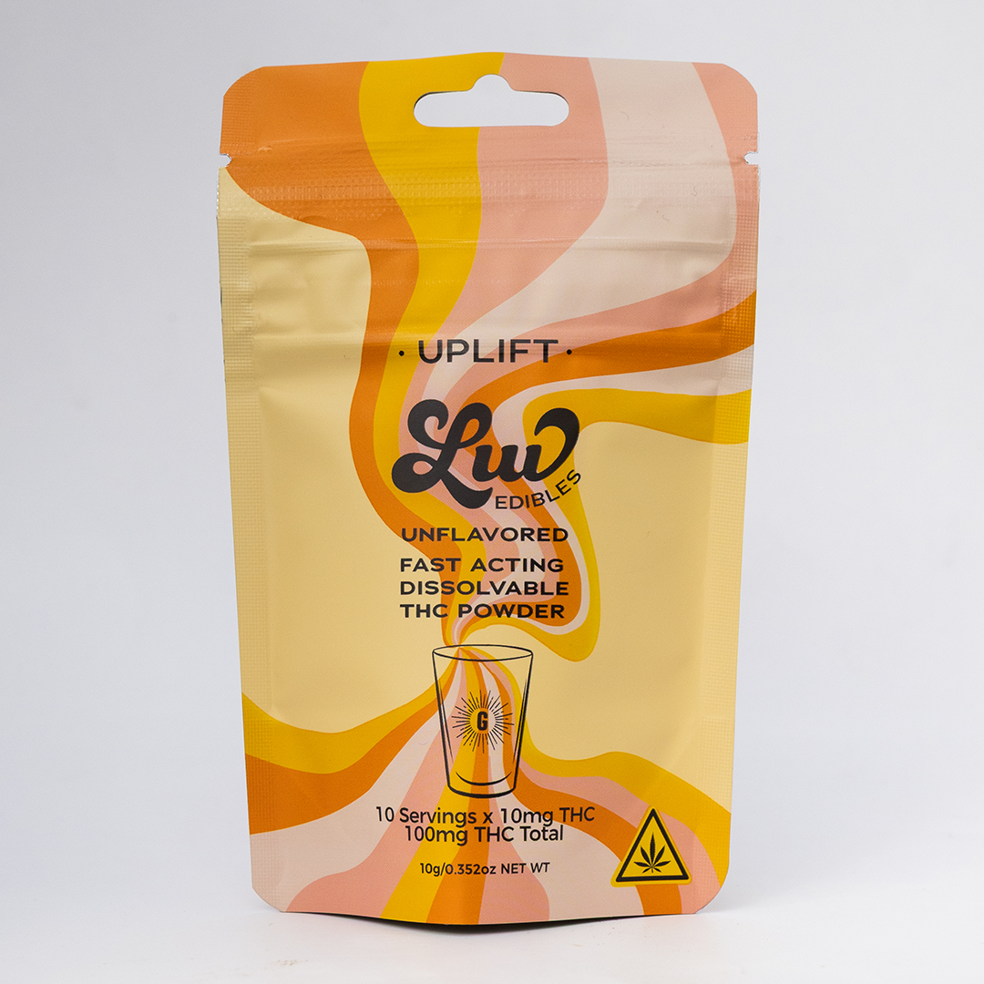 Photograph of product: LUV Edible Uplift Unflavored TH-oui Powder 10pk