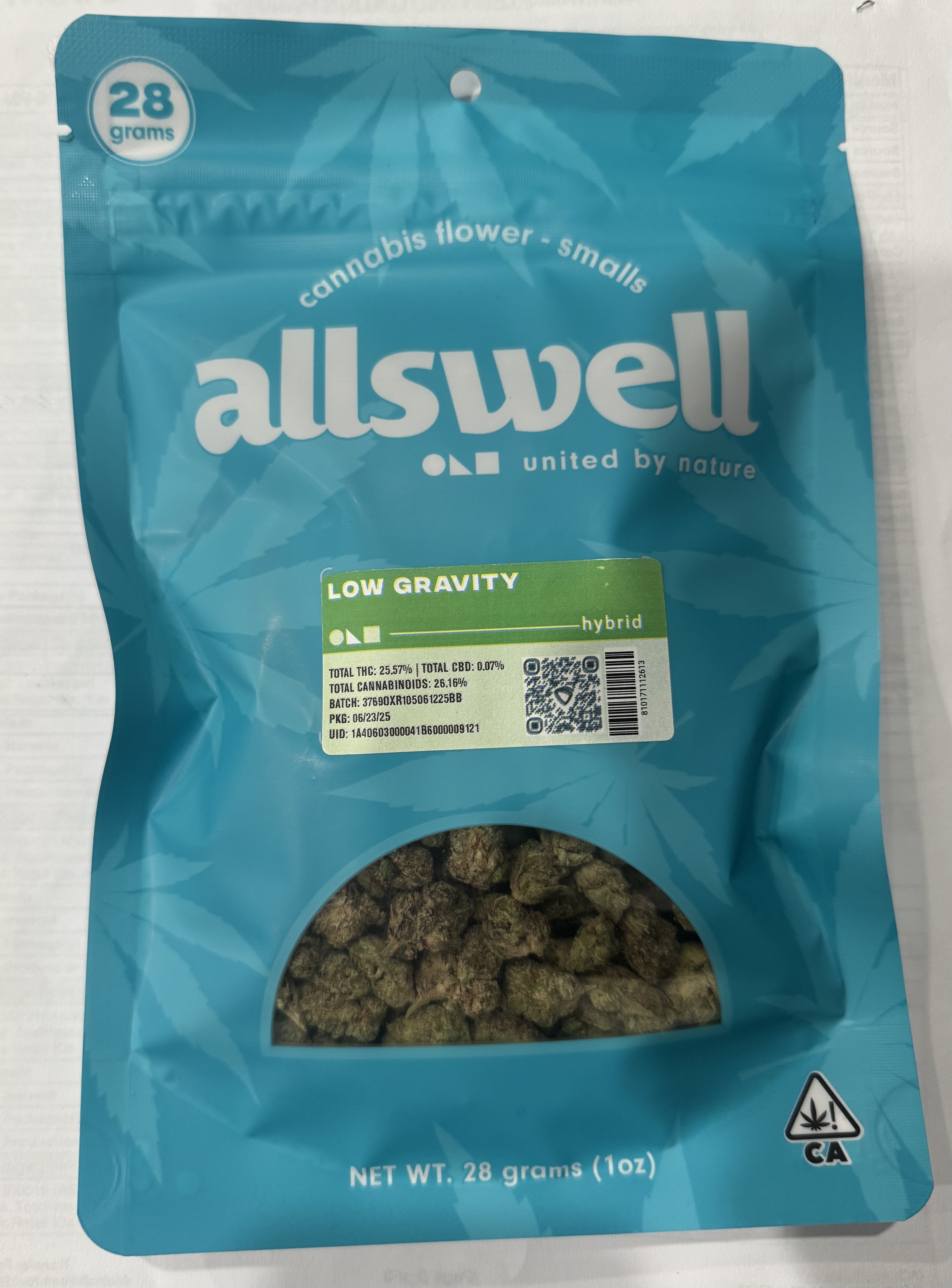 Photograph of product: LOW GRAVITY 28G FLOWER - 28 G