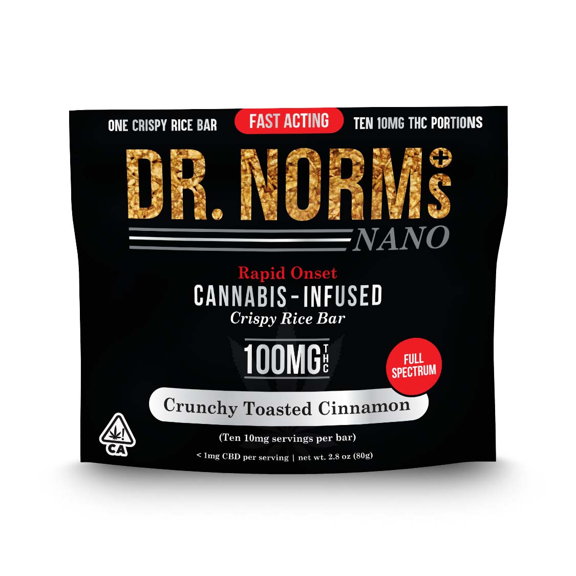 Photograph of product: CRUNCHY TOASTED CINNAMON RICE CRISPY FASTING ACTING NANO 100MG 10PC
