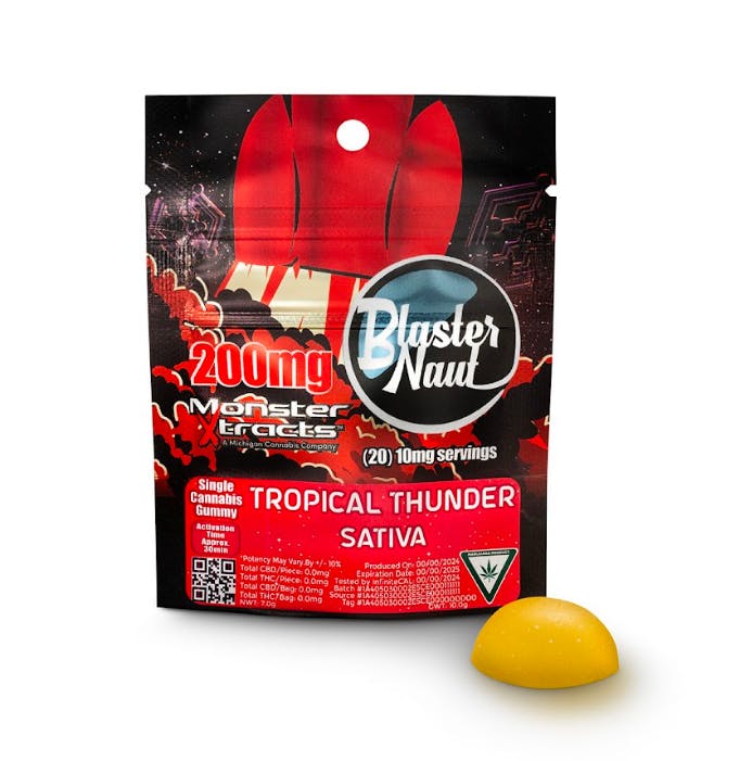 Photograph of product: Gummies - Monster X Blaster Naut - (200mg) - Tropical Thunder - (Oui'd)