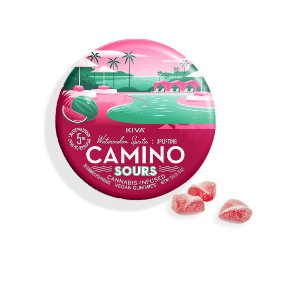 Photograph of product: Tropical Burst Sours | 10mg THC: 5mg THCV | 10pk Gummies | Camino