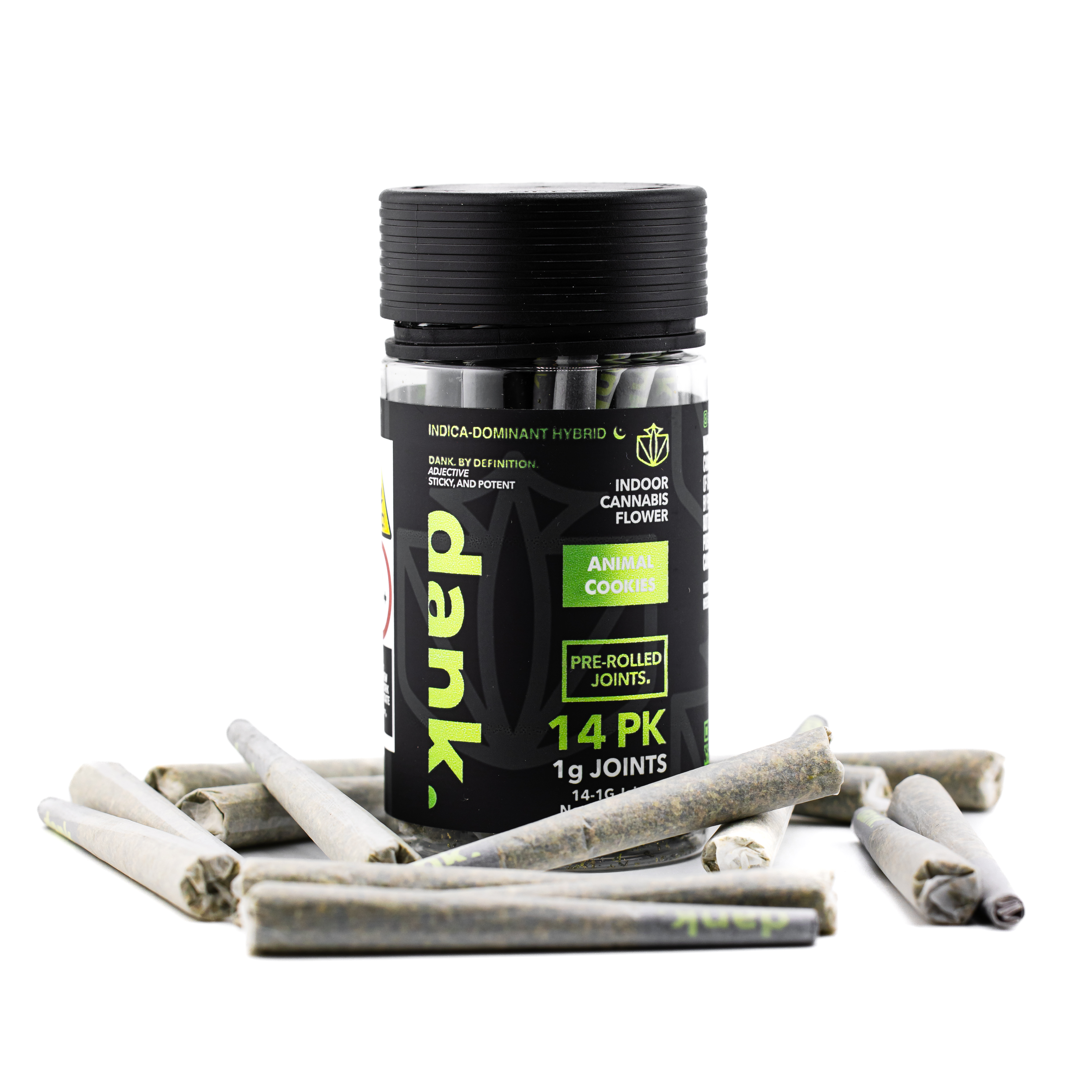 Photograph of product: Dank 14pk PreRolls Animal Cookies- Oui'd/Hybrid 32%TH-oui