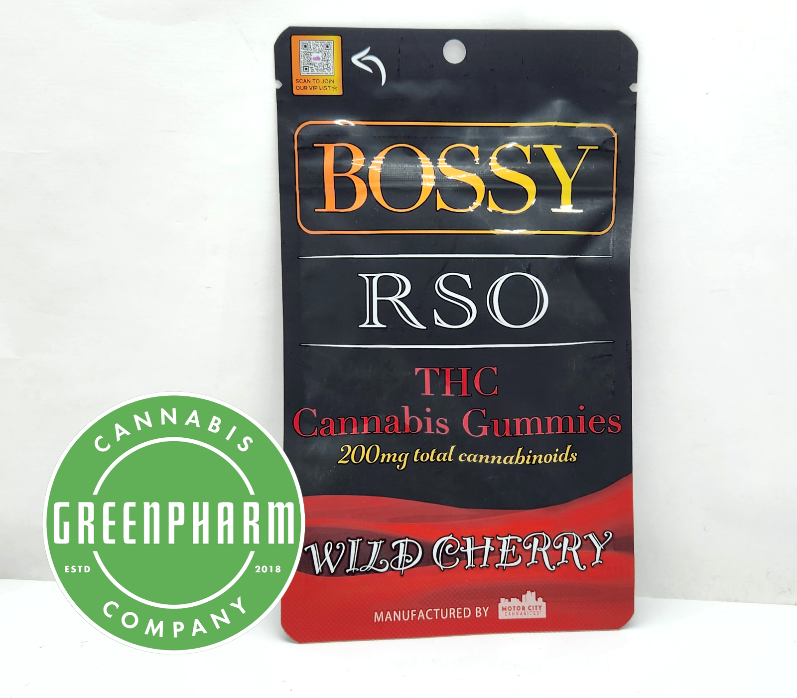 Photograph of product: Edible | Bossy | Wild Cherry RSO Gummies | 200mg