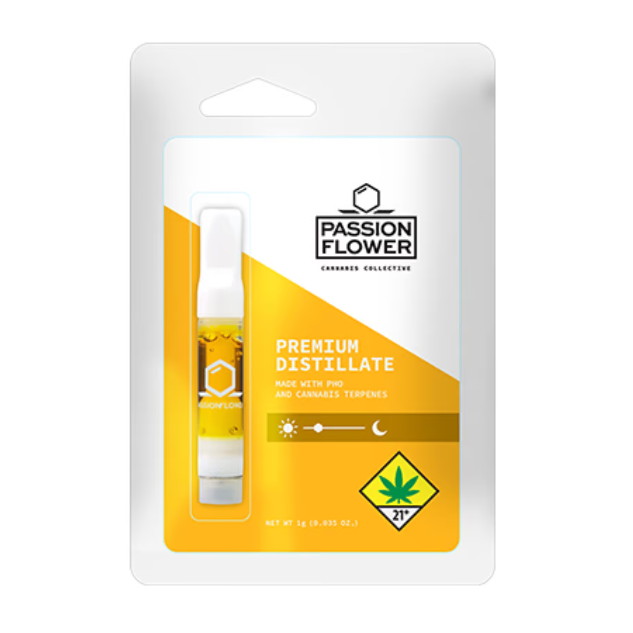 Photograph of product: Passion Flower Outer Space OG Distillate Cartridge Oui'd Hybrid 1g
