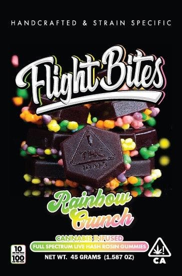 Photograph of product: Rainbow Crunch Live Rosin Gummies - 