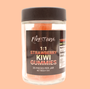Photograph of product: FCC | Strawberry Kiwi 1:1 | 100mg TH-oui + 100mg CBD