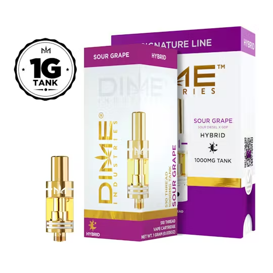 Photograph of product: Dime Industries - 1g  Vape - Sour Grape (H)