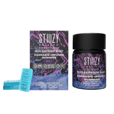 Photograph of product: BLUE RASPBERRY BLAST NANO GUMMIES - 100MG