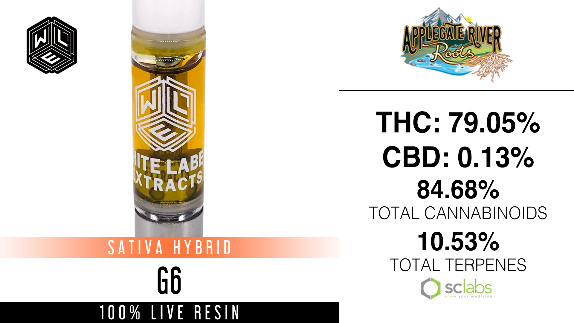 Photograph of product: G6 Live Resin Cartridge