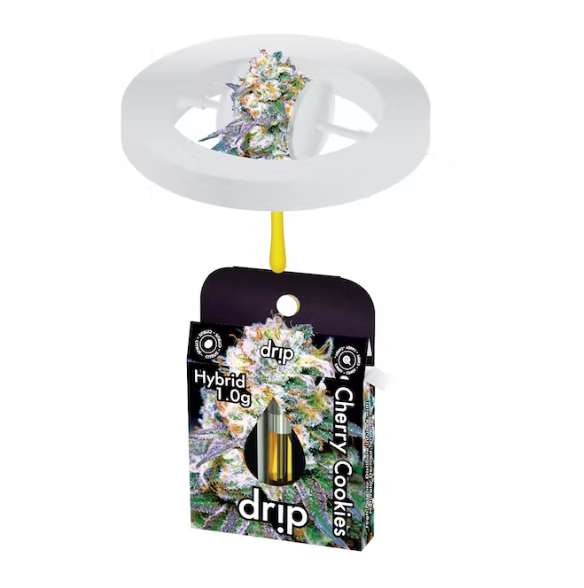 Photograph of product: Drip | Distillate | 510 Cartridge | Cherry Cookies | 1g