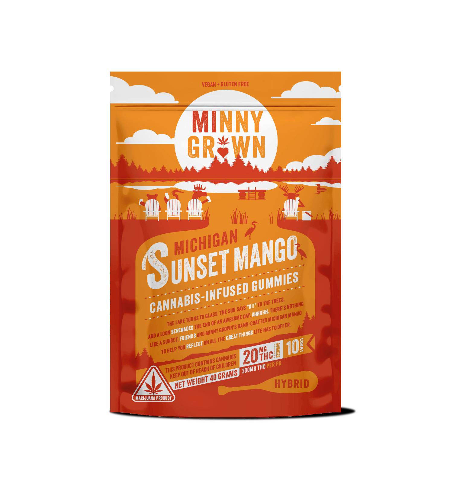 Photograph of product: Minny Grown Michigan Sunset Mango 10pk 200mg
