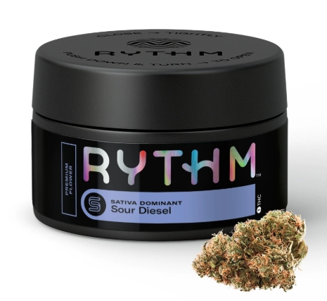 Photograph of product: Rythm Sour Diesel Whole Flower - 7g