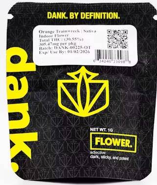Photograph of product: Dank Flower | 1g | Orange Trainwreck