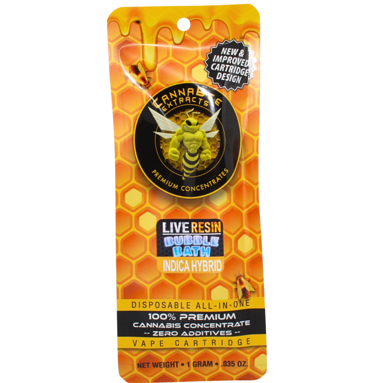 Photograph of product: CANNABEE EXTRACTS BUBBLE BATH LIVE RESIN DISPOSABLE VAPE REC