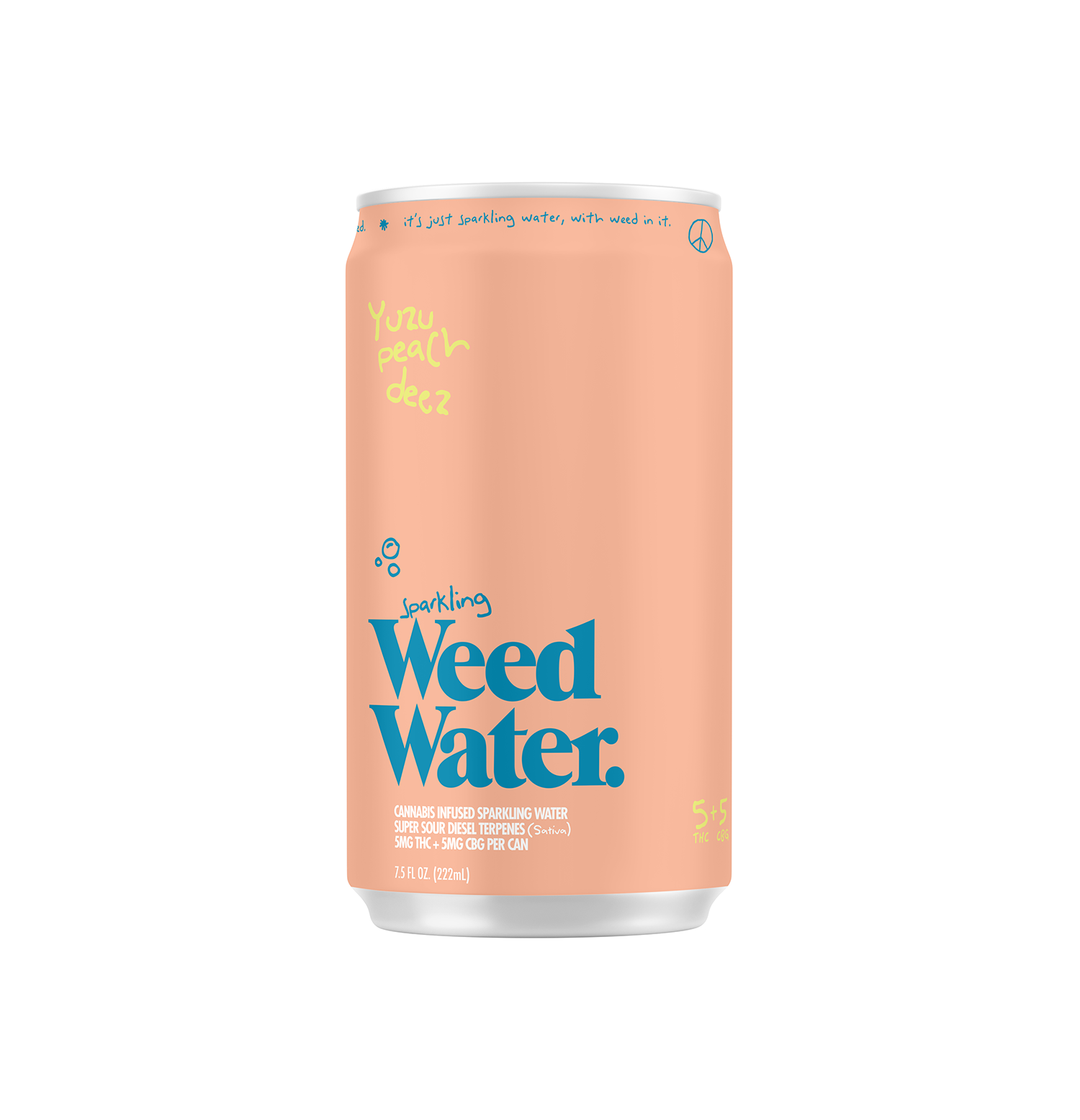 Photograph of Product: Beverages | Weed Water | Yuzu Peach Deez Seltzer | Single Can | 10mg