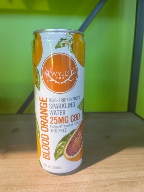 Photograph of product: Blood Orange Cbd Sparkling Water