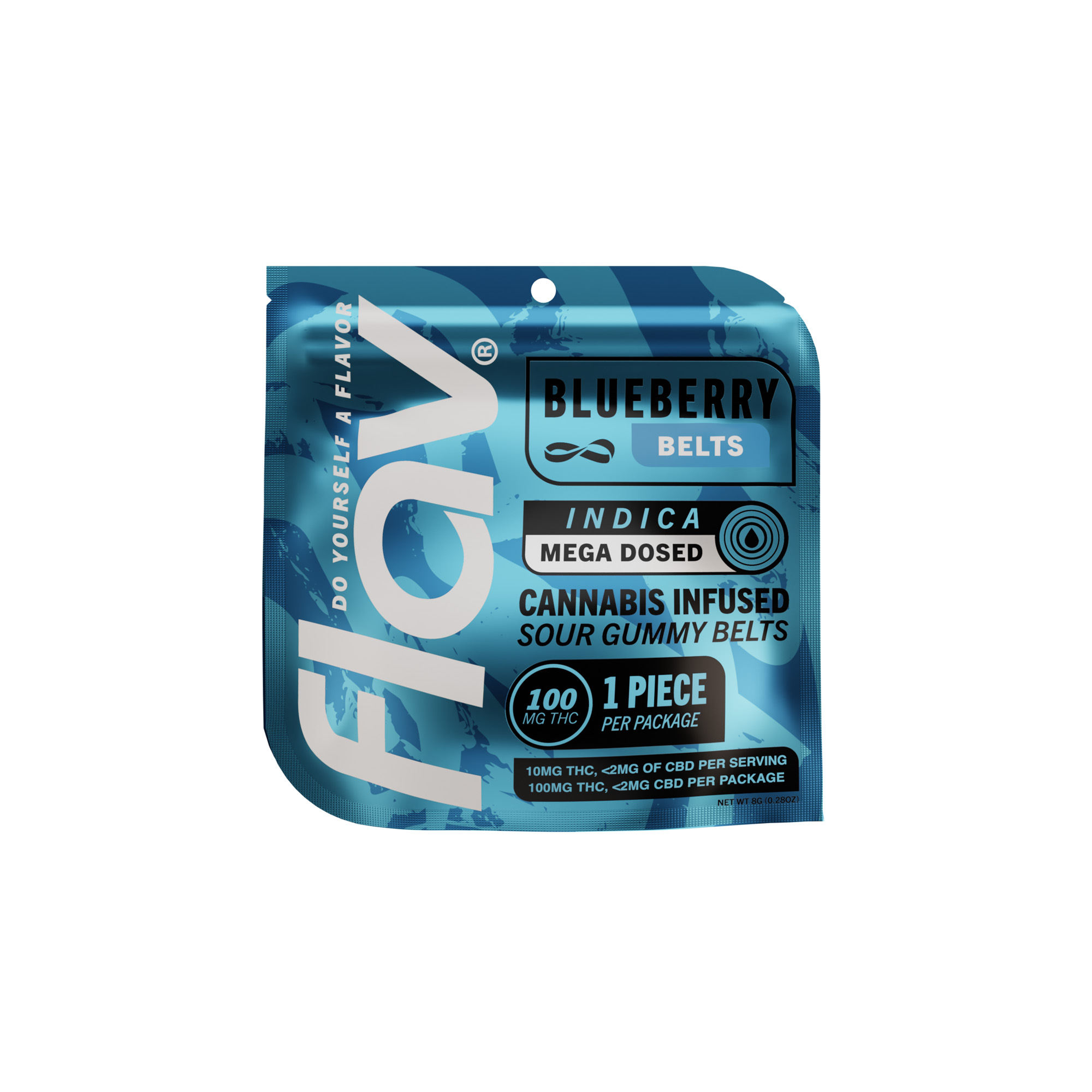 Photograph of product: Blueberry Belt: Mega- [Live Resin] | Gummy | 100mg