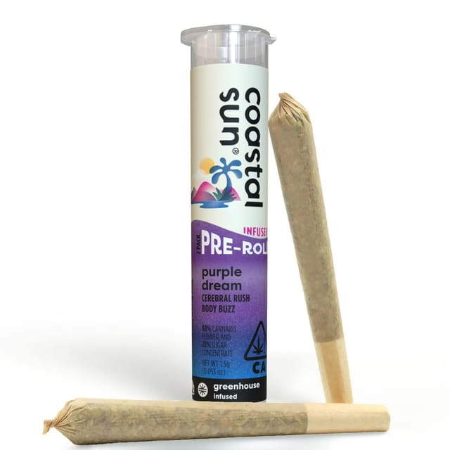 Photograph of product: Infused Preroll 0.75g PURPLE DREAM 2pk 1.5g - 