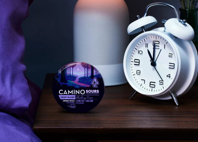 Photograph of product: Camino Sours | Deep Sleep | Blackberry Dream | 100mg | 10ct