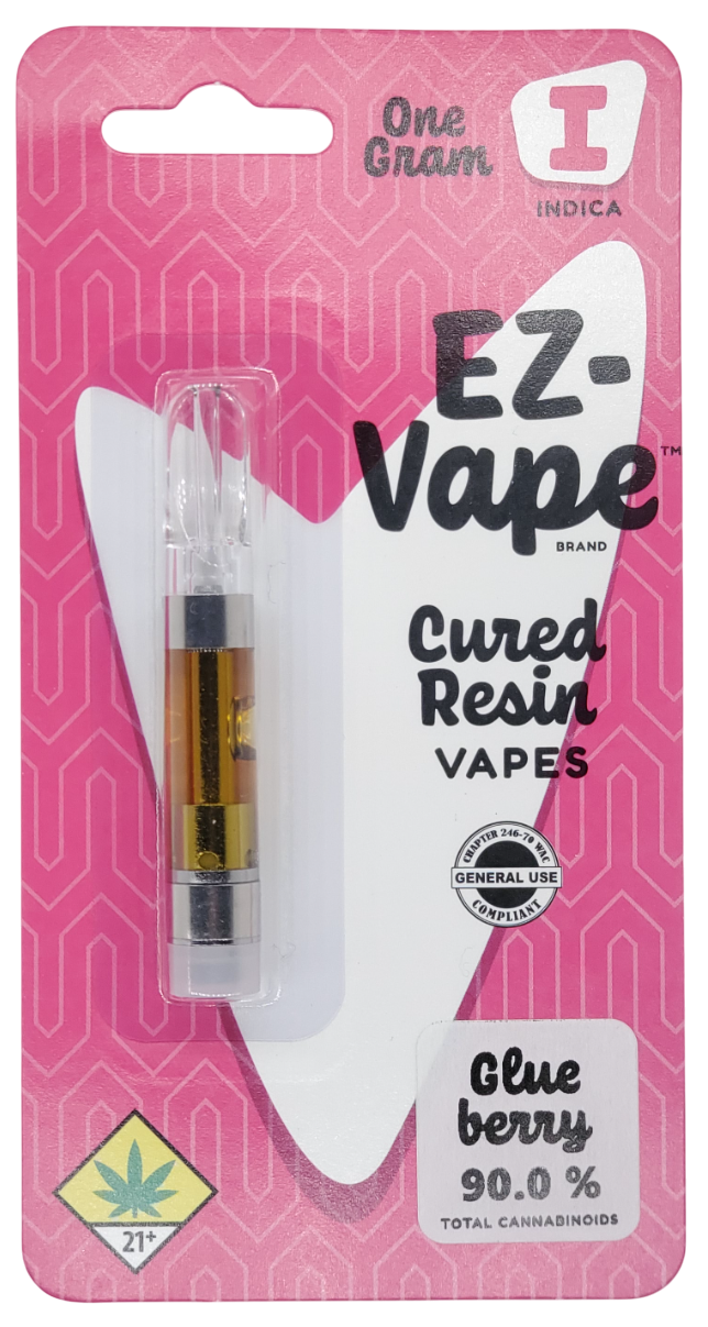 Photograph of product: EZ VAPE Glueberry Distillate Cart 1g