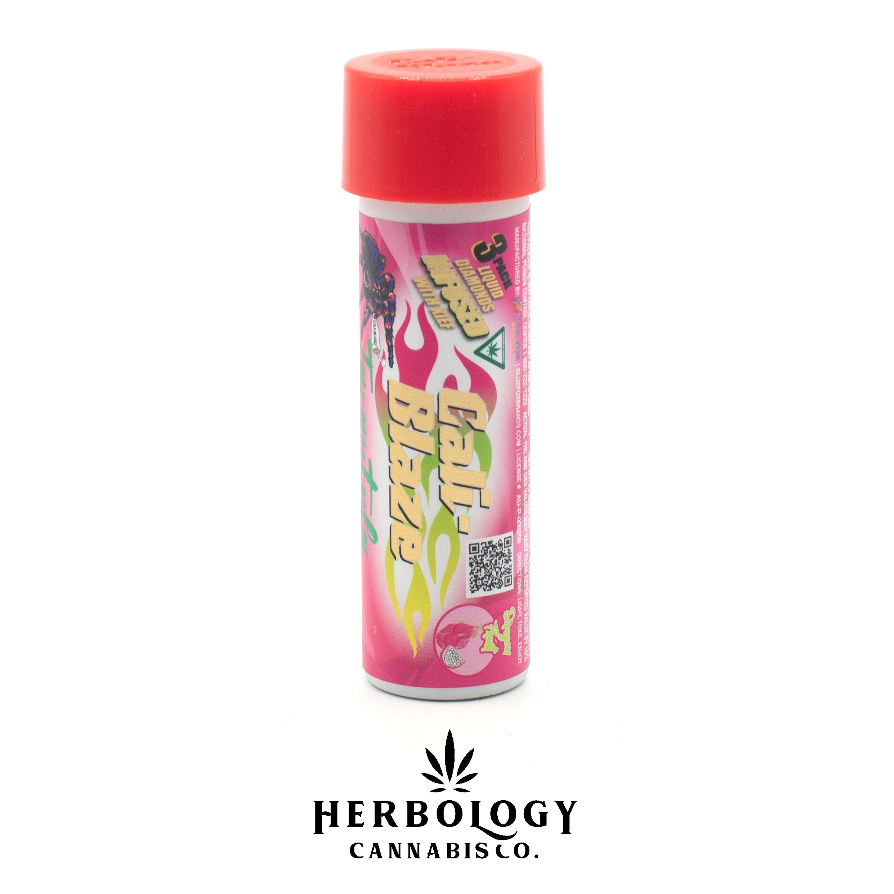 Photograph of product: Cali-Blaze | Infused Pre-Roll 3 Pack | Tarantula | Key Lime Pie | 1g x 3