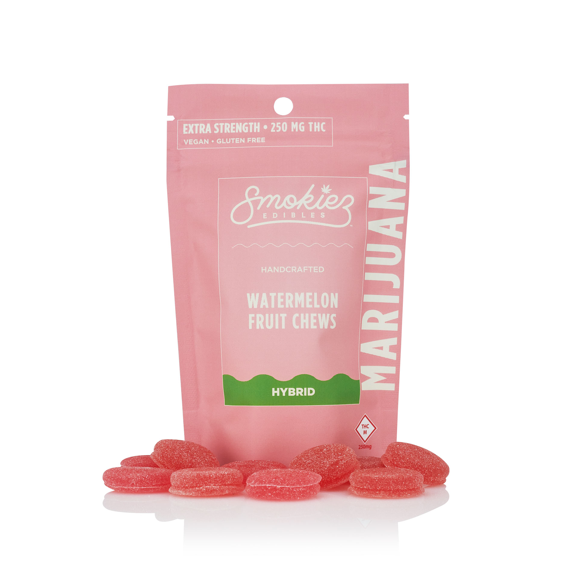 Photograph of product: EXTRA-STRENGTH! Watermelon Hybrid  250mg TH-oui Fruit Chews