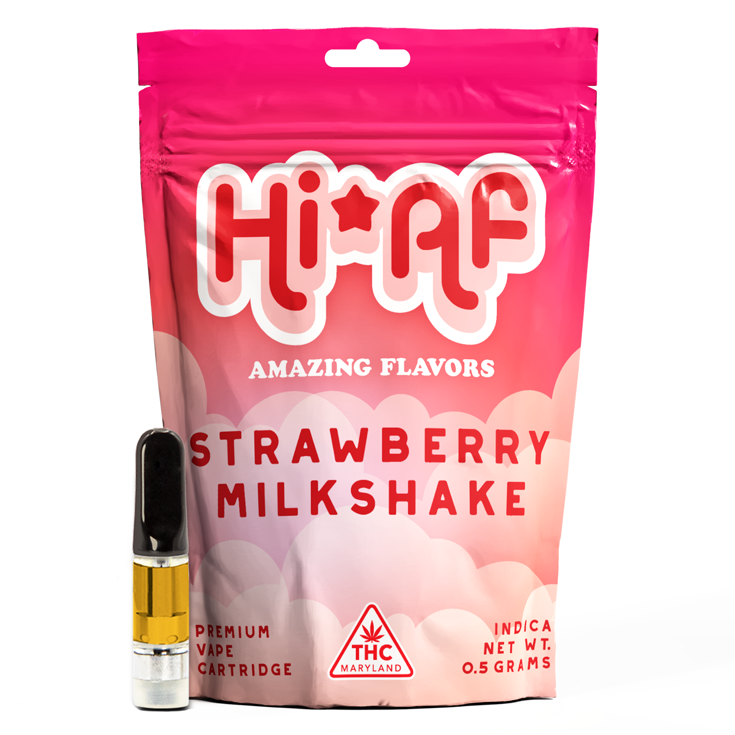 Photograph of product: Strawberry Milkshake Cart 0.5g - HiAF