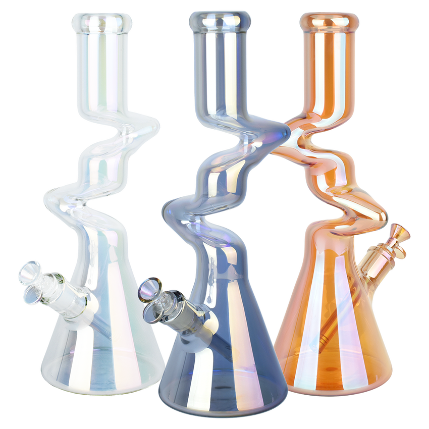 Photograph of product: AFG | Twisty Electroplated Glass Bong| 14.75