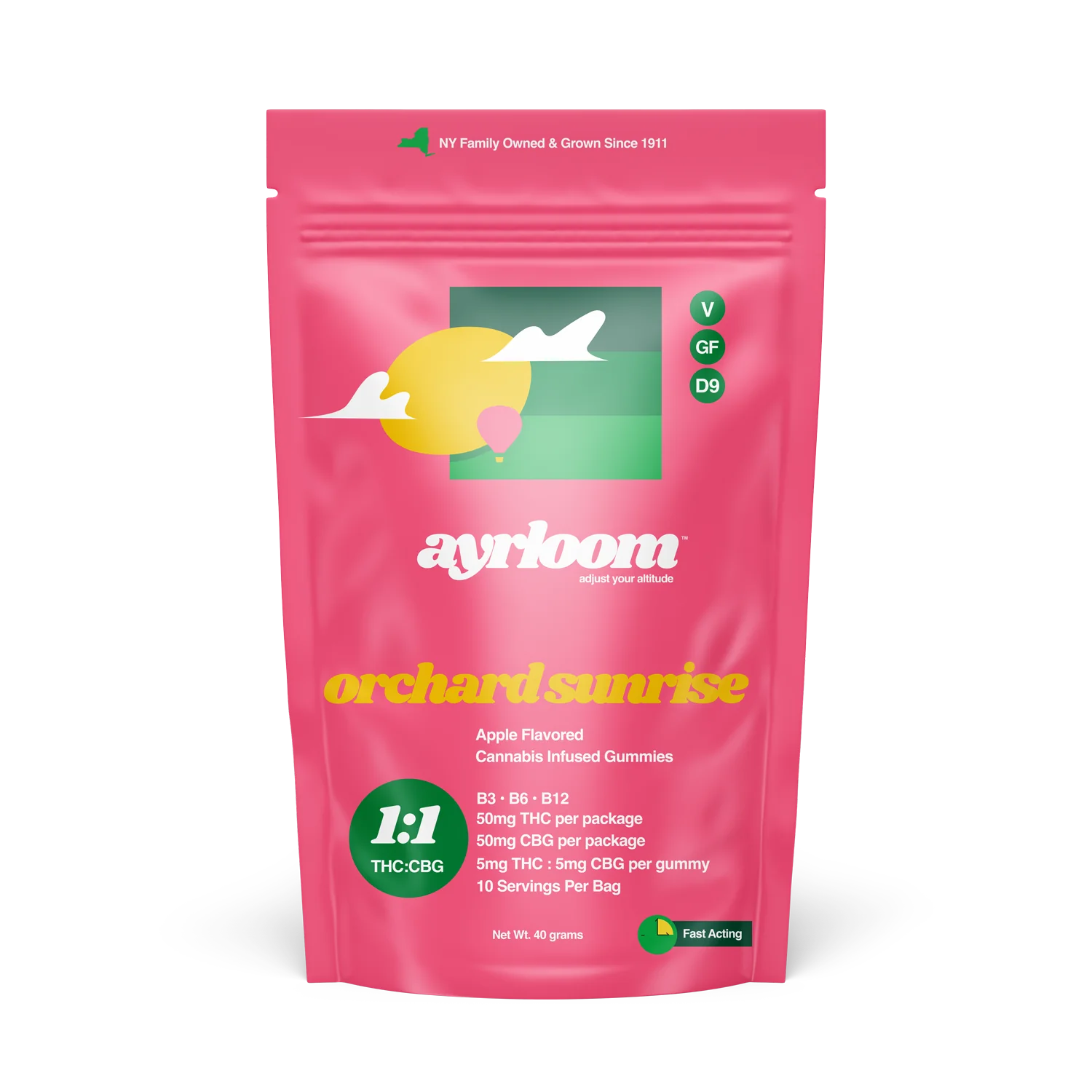 Photograph of product: Ayrloom | Orchard Sunrise | 5mg | 10ct