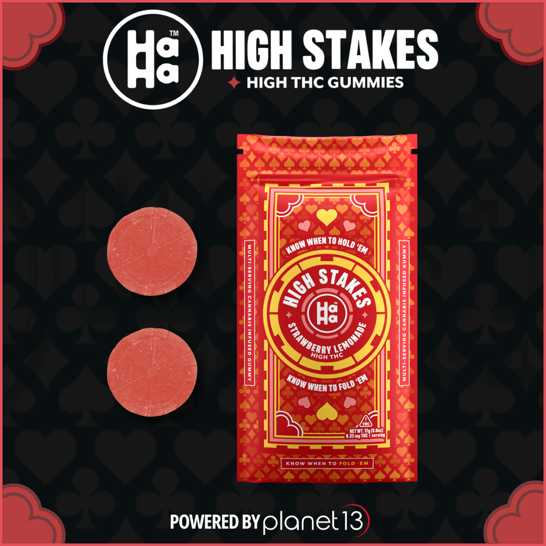 Photograph of product: HaHa High Stakes Strawberry Lemonade Gummies