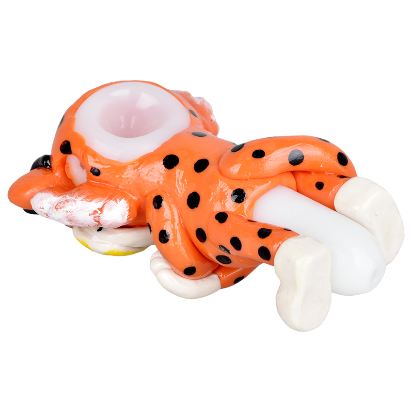 Photograph of product: Cheezy Cheetah 3D Painted Spoon Pipe - 5.5"