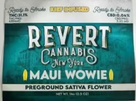 Photograph of product: Revert | Maui Wowie | Kief Infused Ground Flower | 14g (S)