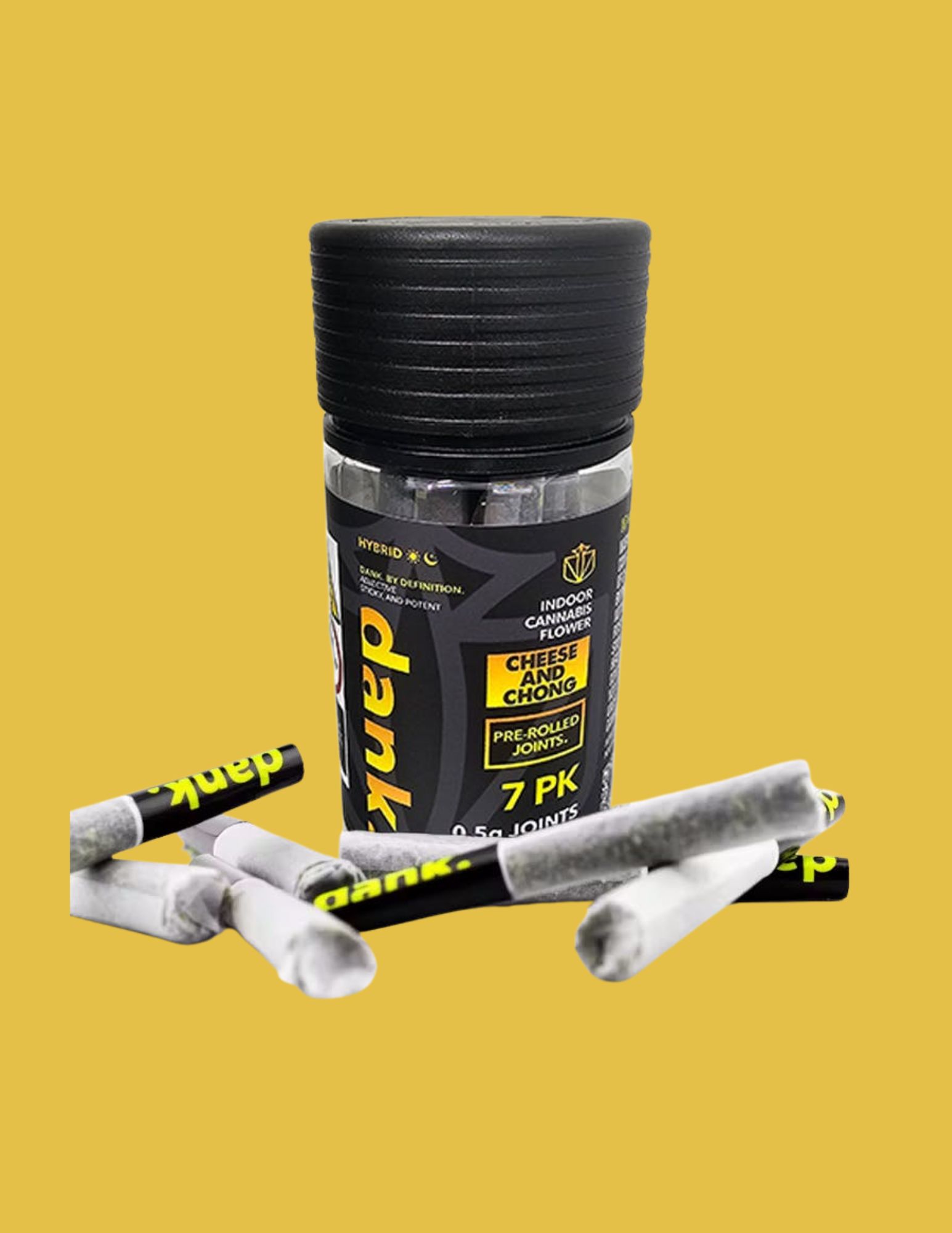 Photograph of product: Dank | 7pk Prerolls | 3.5G | Cheese and Chong