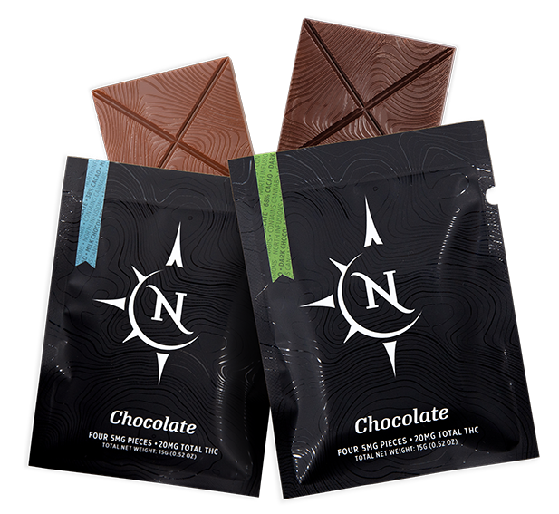 Photograph of product: Chocolate Square 20mg Oui'd 1:1