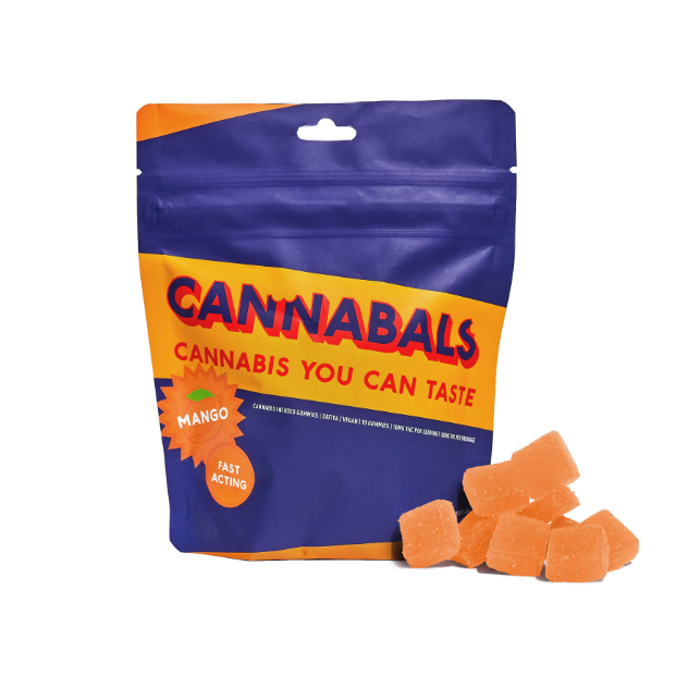 Photograph of product: Cannabals - Mango Gummies 10pk - 100mg