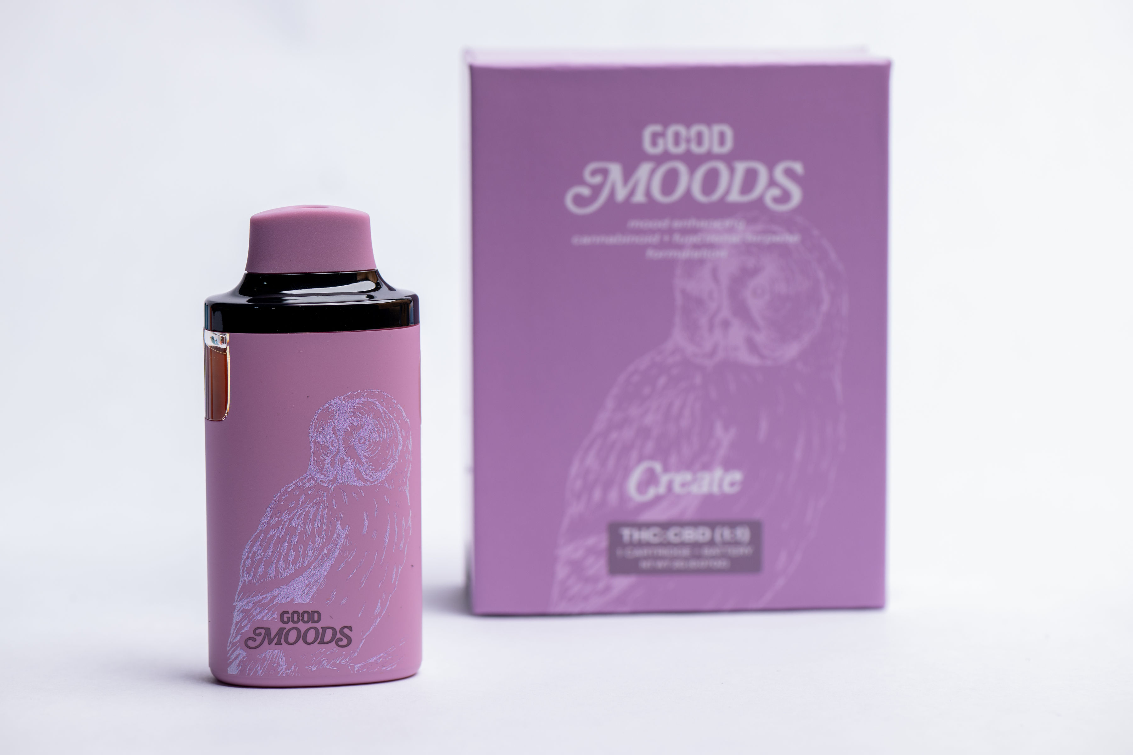 Photograph of product: *Moods* 1:1 Create TH-oui/CBD 2g Disposable