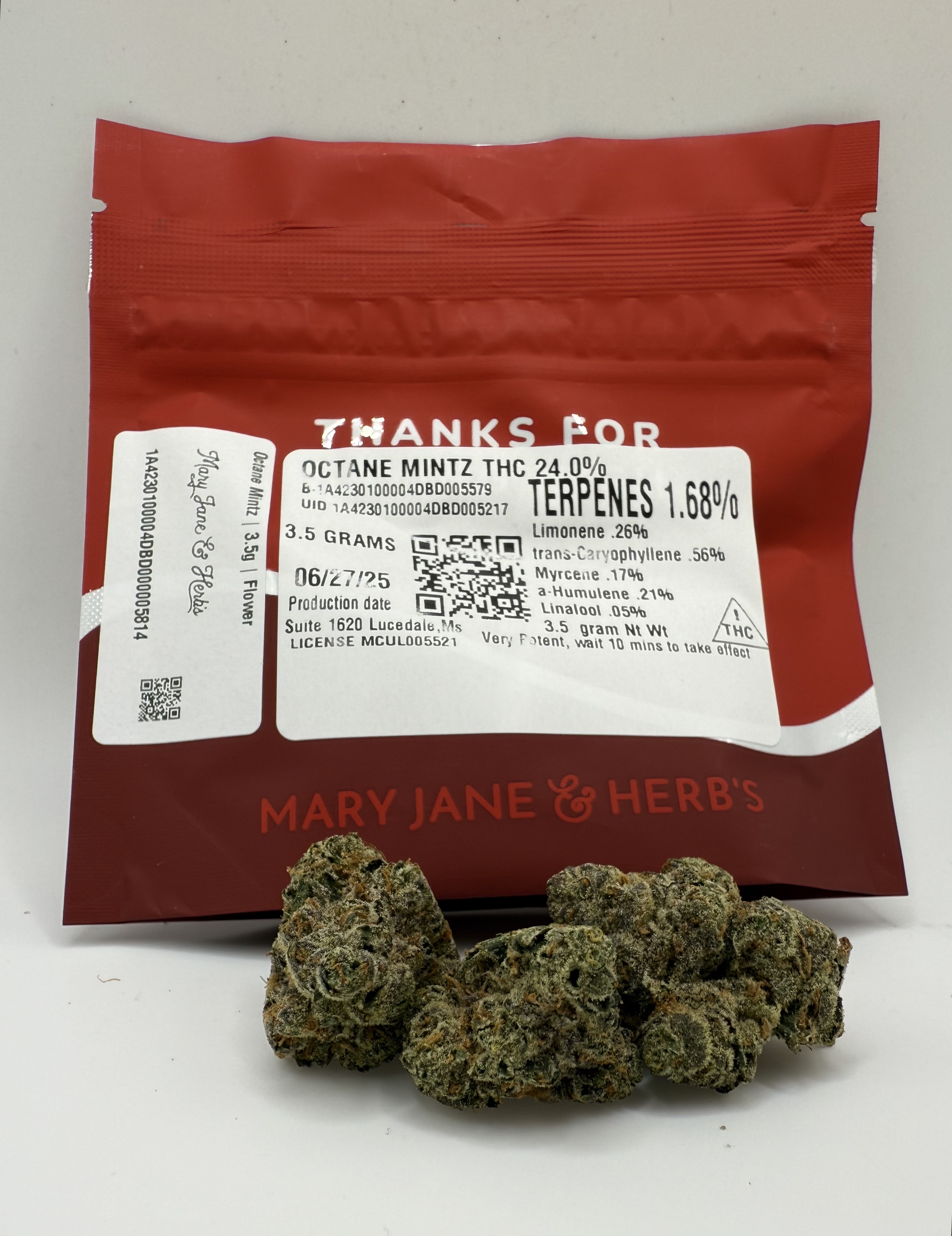 Photograph of product: Octane Mintz Flower - 7g