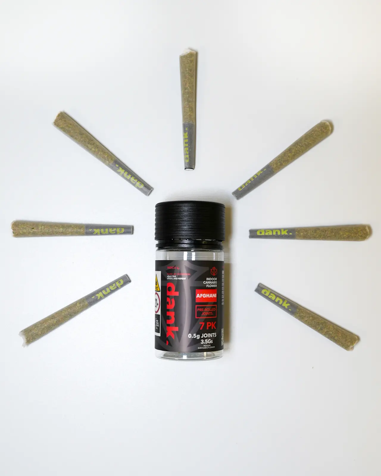Photograph of product: Dank | Afghani | 7ct | 3.5g