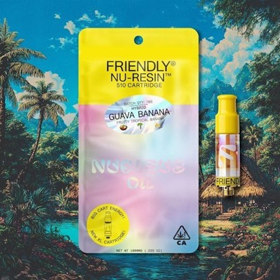 Photograph of product: Guava Banana 1g Nuresin Live Resin Cart - Friendly Brand